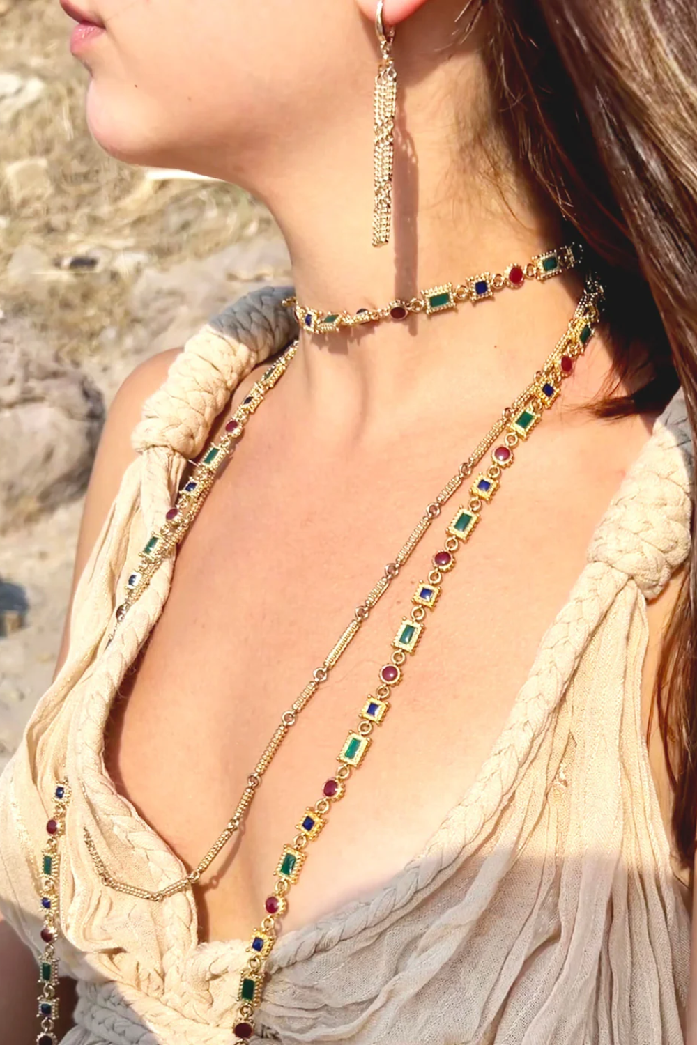 Maison Lygos-Irene Mine Kolye-Kolye-3-Milagron.com