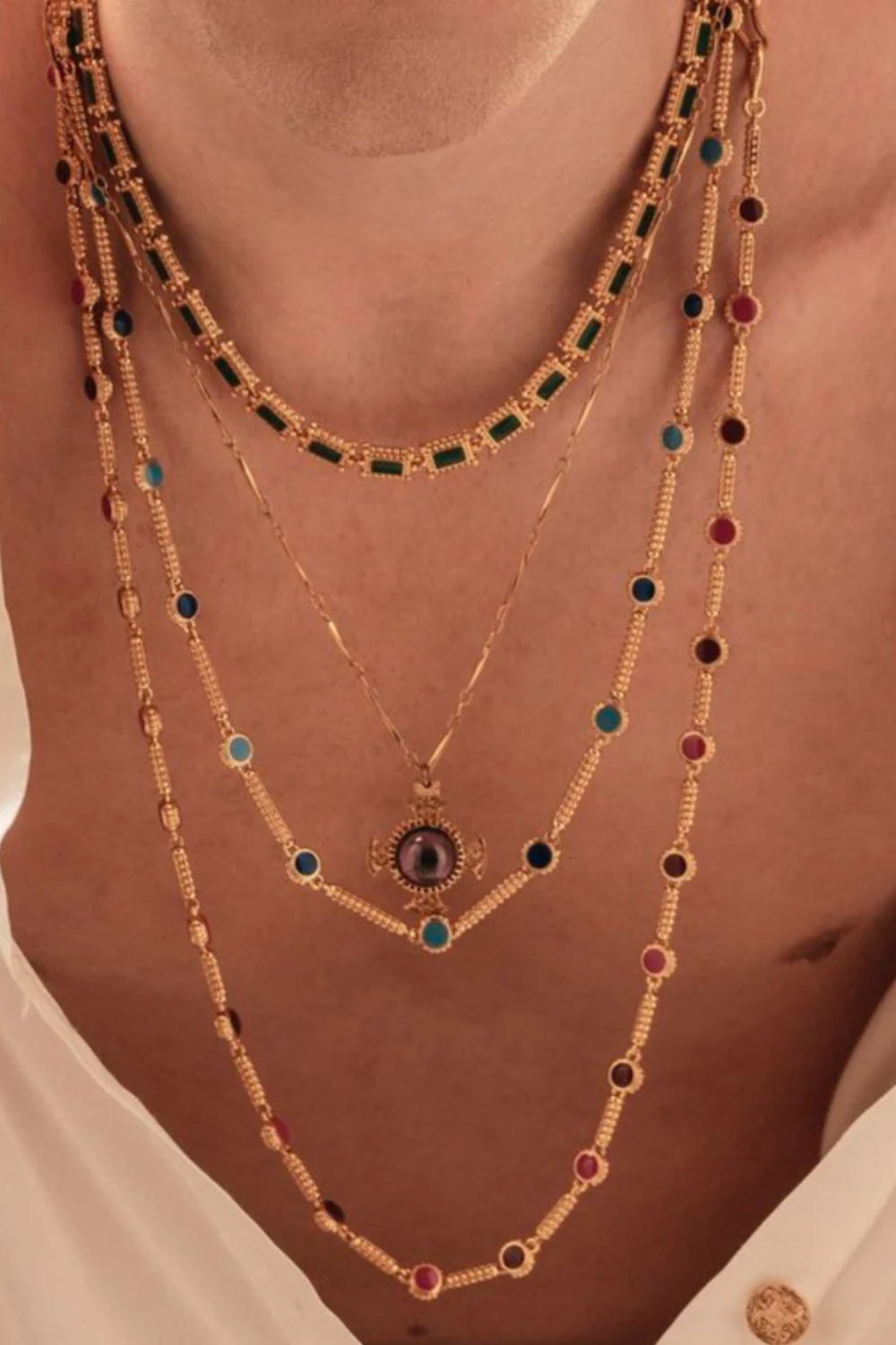 Maison Lygos-Ravenna Dikdörtgen Kolye-Kolye-3-Milagron.com