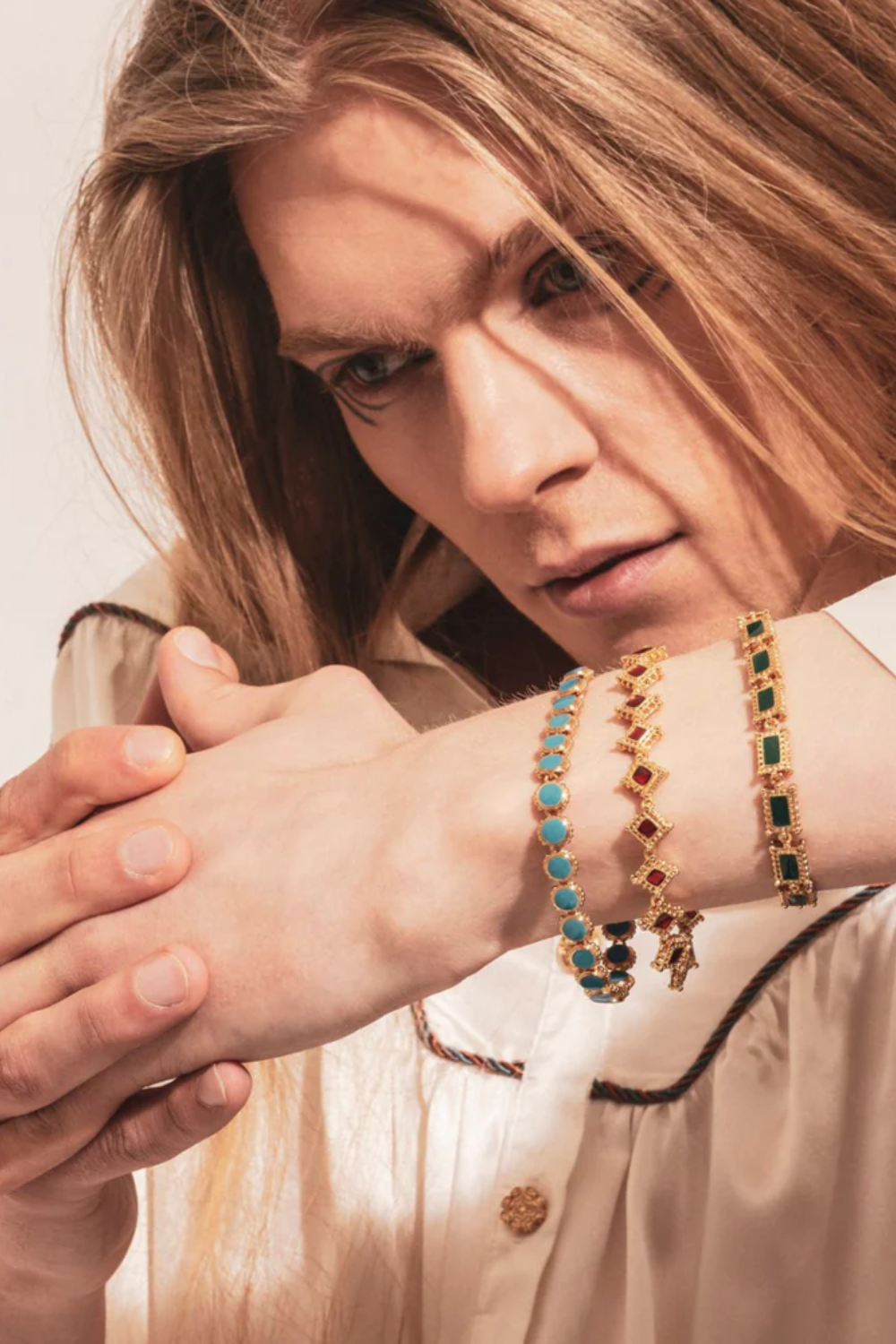 Maison Lygos-Ravenna Kare Bileklik-Bileklik-4-Milagron.com