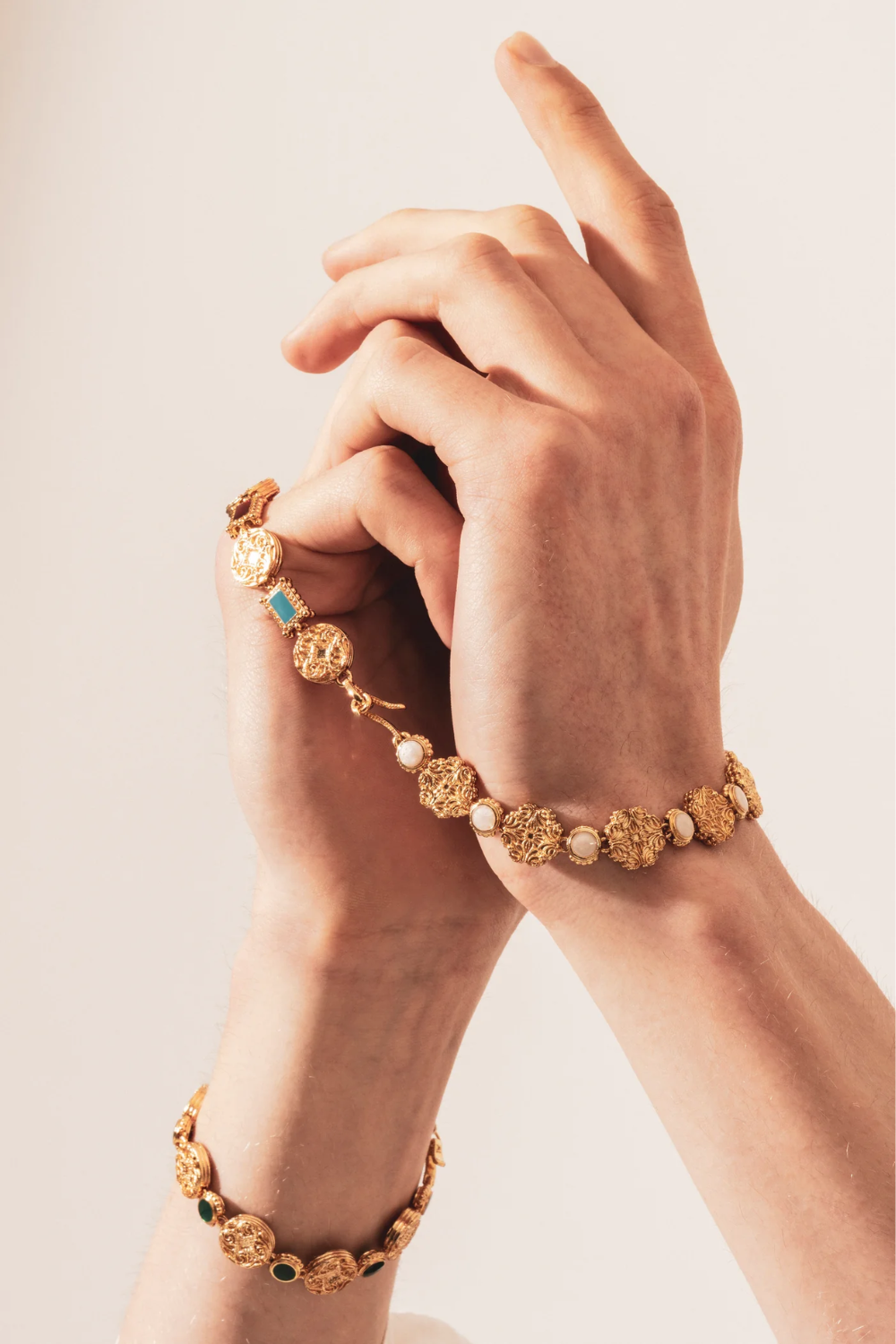 Maison Lygos-Theodora Dikdörtgen Bileklik-Bileklik-4-Milagron.com