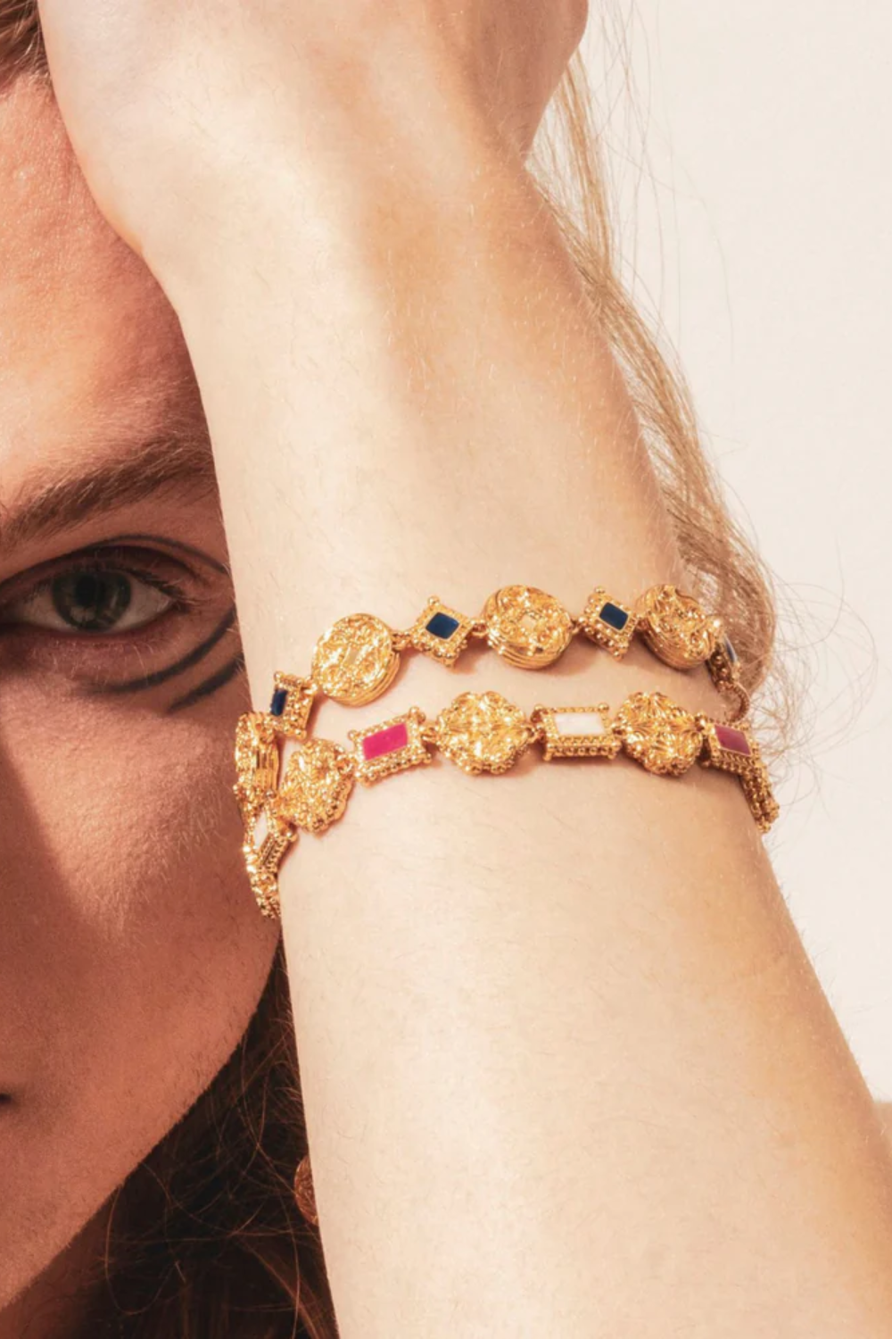 Maison Lygos-Theodora Kare Bileklik-Bileklik-4-Milagron.com