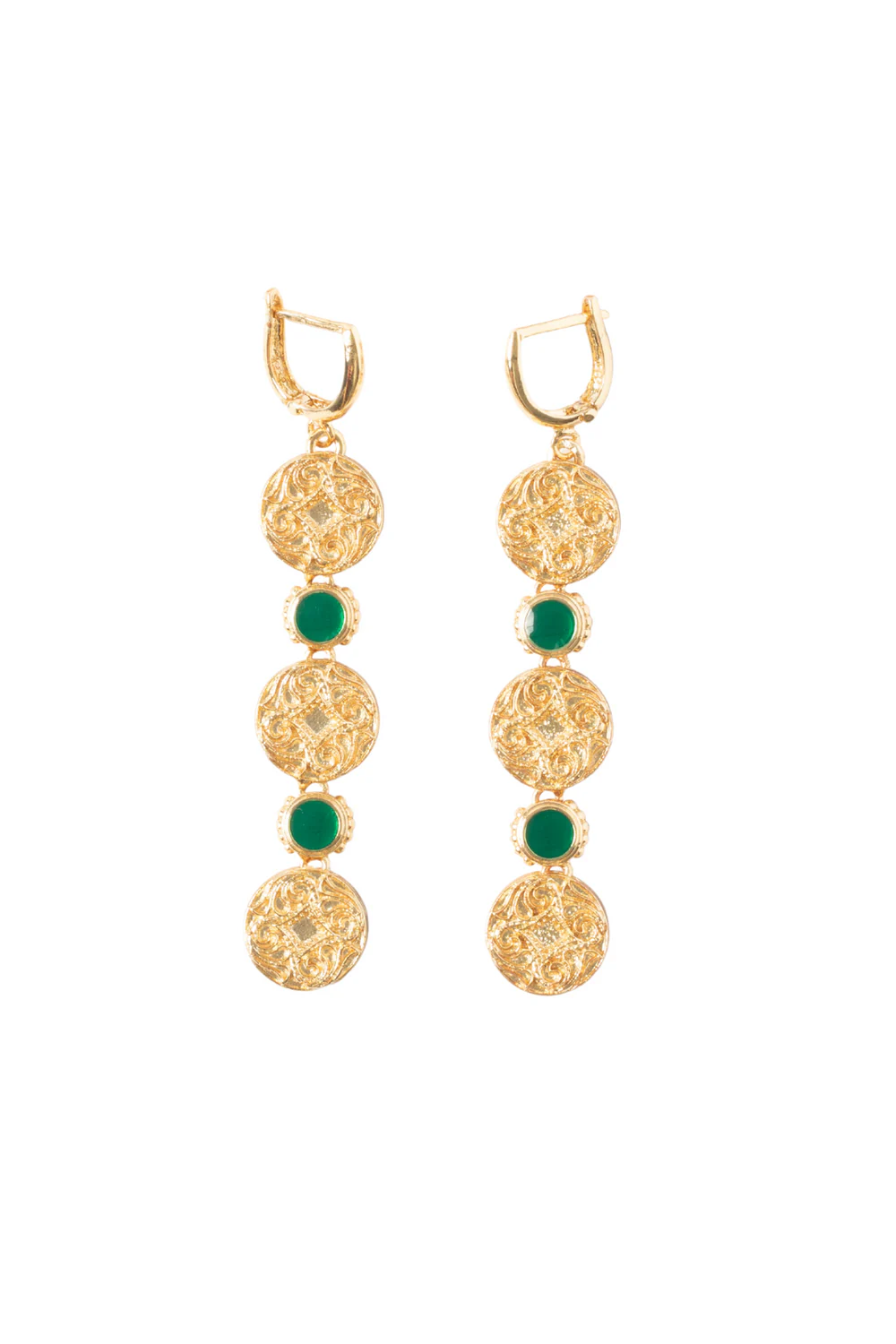 Maison Lygos-Theodora Yuvarlak Küpe-Küpe-1-Milagron.com