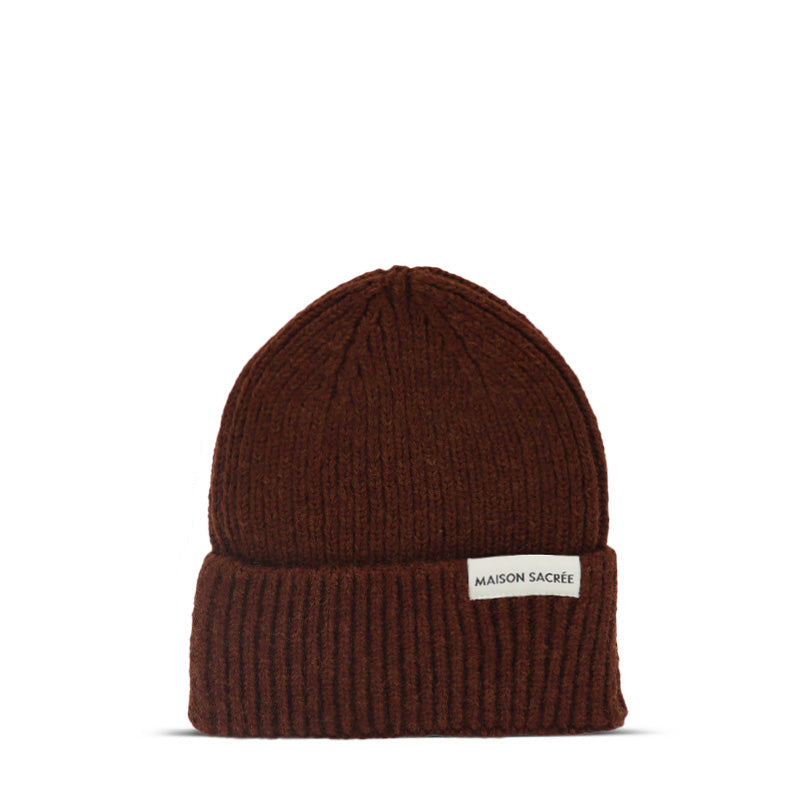 Maison Sacrée-Beige Khaki Brown Beanie Three Pack-Bere-4-Milagron.com