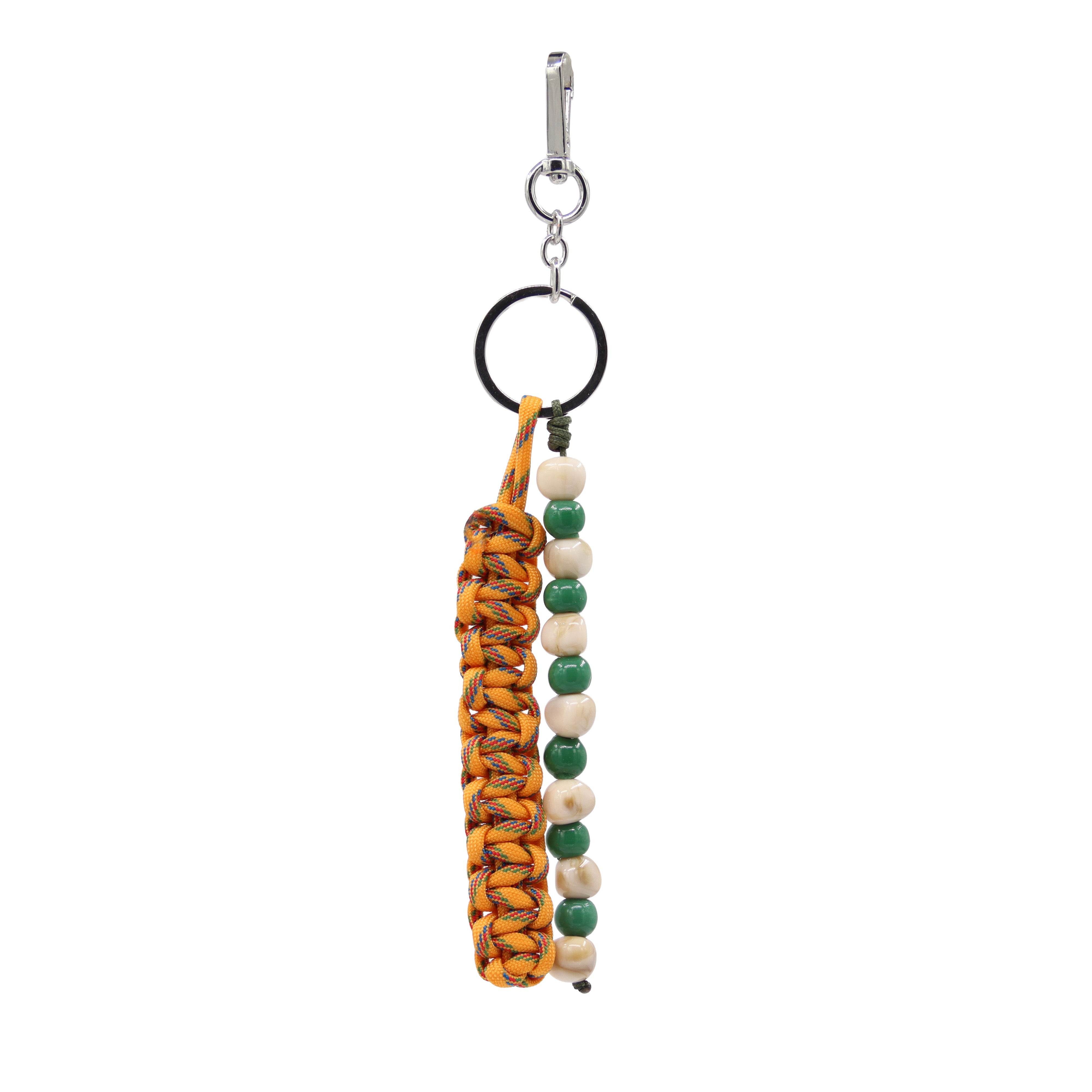 Maison Sacrée-Bien Vivre Orange & Green Bag Charm-Çanta Aksesuarları-1-Milagron.com