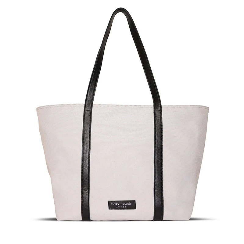 Maison Sacrée-Croisette Light Grey Shoulder Bag-El Çantası-1-Milagron.com