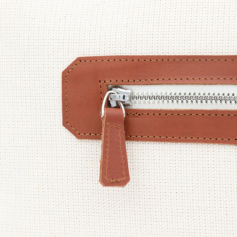 Maison Sacrée-Eze Beige Canvas 15" 16" Laptop Sleeve-Laptop & Evrak Çantası-5-Milagron.com