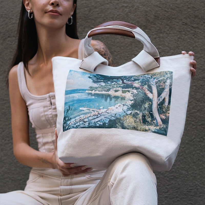 Maison Sacrée-Le Soleil Printed Shoulder Bag-Omuz Çantası-2-Milagron.com