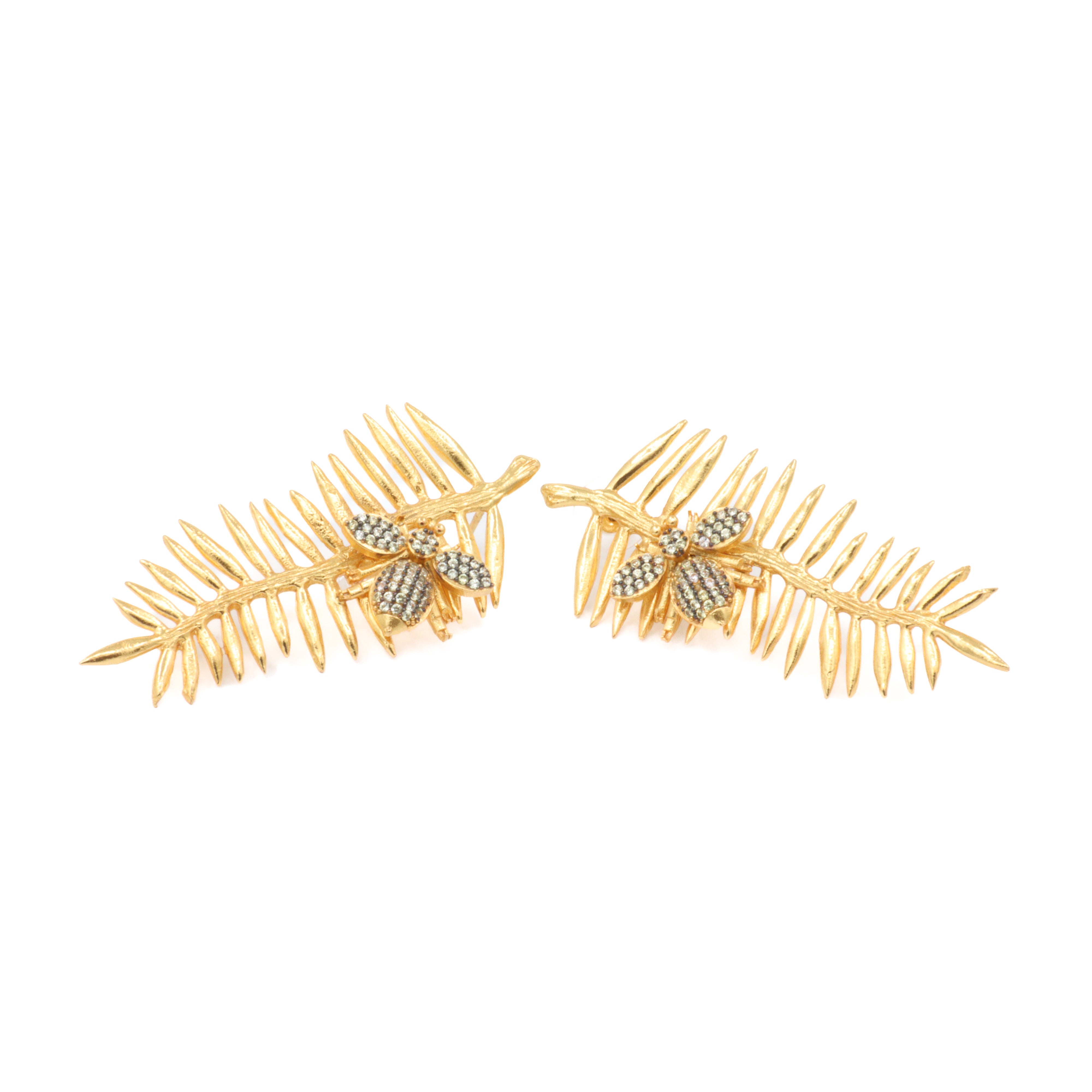 Maison Sacrée-Les Palmiers Earrings-Earrings-1-Milagron.com