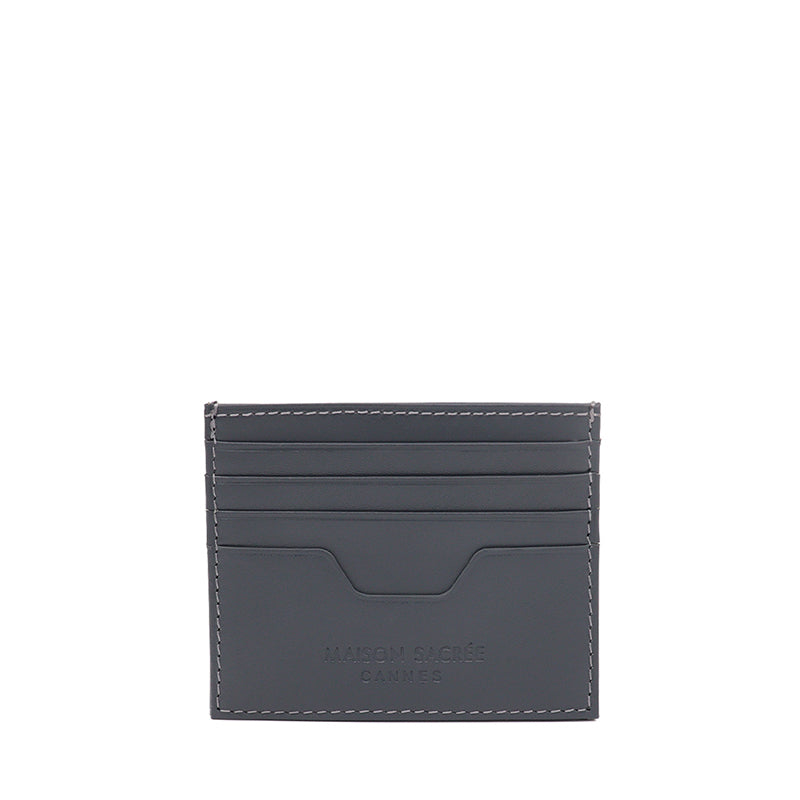 Maison Sacrée-Maison Sacrée Grey Card Holder-Cüzdan & Kartlık-1-Milagron.com