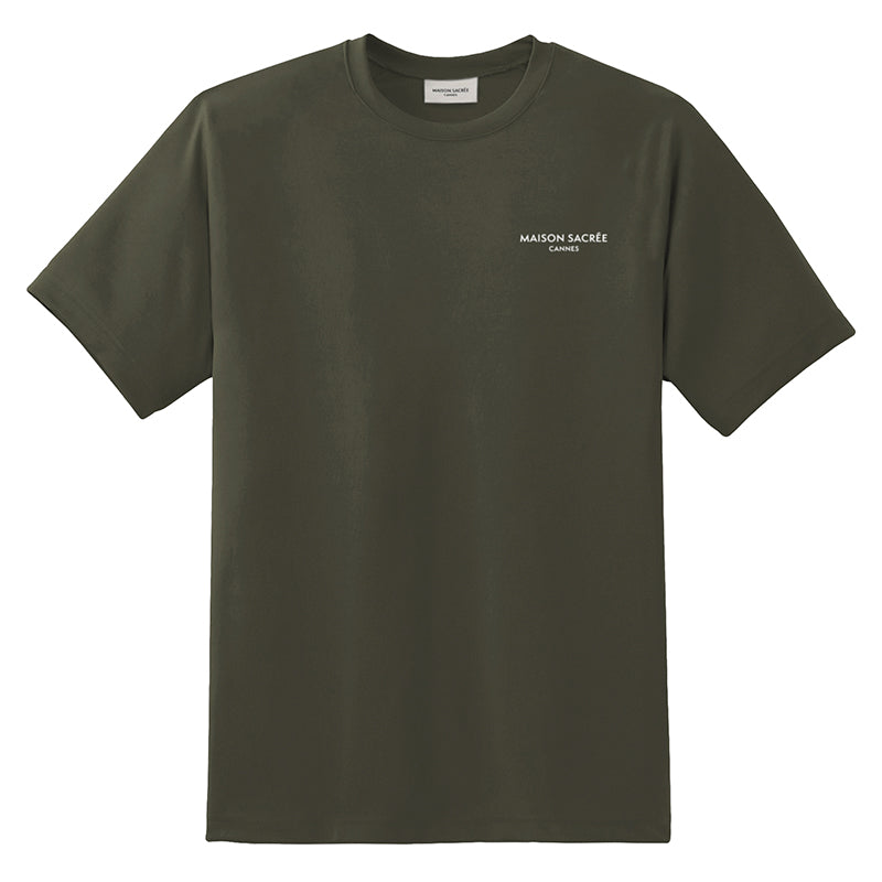 Maison Sacrée-Maison Sacrée Khaki Basic T Shirt-T-Shirts-1-Milagron.com