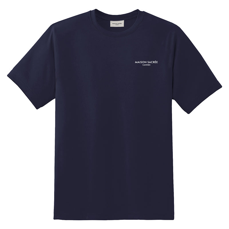 Maison Sacrée-Maison Sacrée Navy Blue Basic T Shirt-T-Shirts-1-Milagron.com