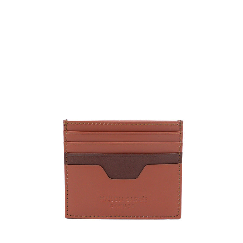 Maison Sacrée-Maison Sacrée Tan Card Holder-Cüzdan & Kartlık-1-Milagron.com