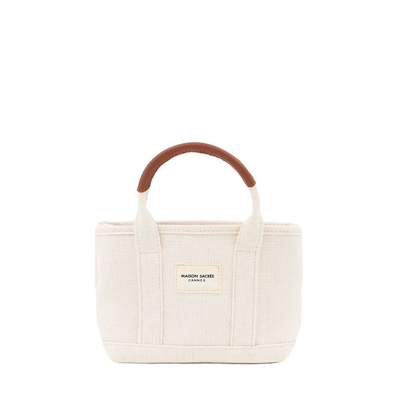 Maison Sacrée-Miramar Beige Extra Mini Shoulder Bag-Omuz Çantası-2-Milagron.com
