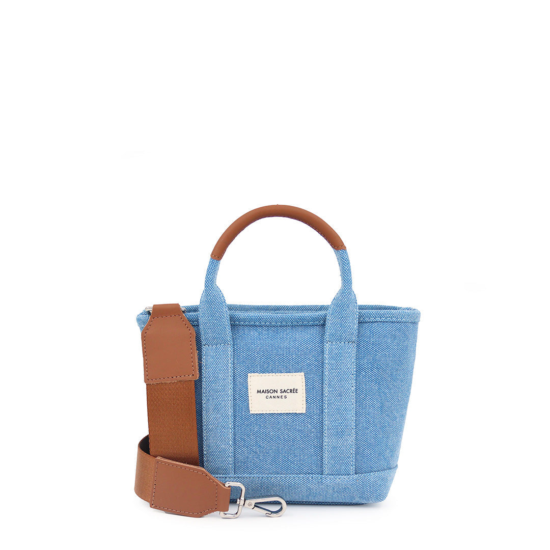 Maison Sacrée-Miramar Denim Extra Mini Shoulder Bag-Omuz Çantası-1-Milagron.com