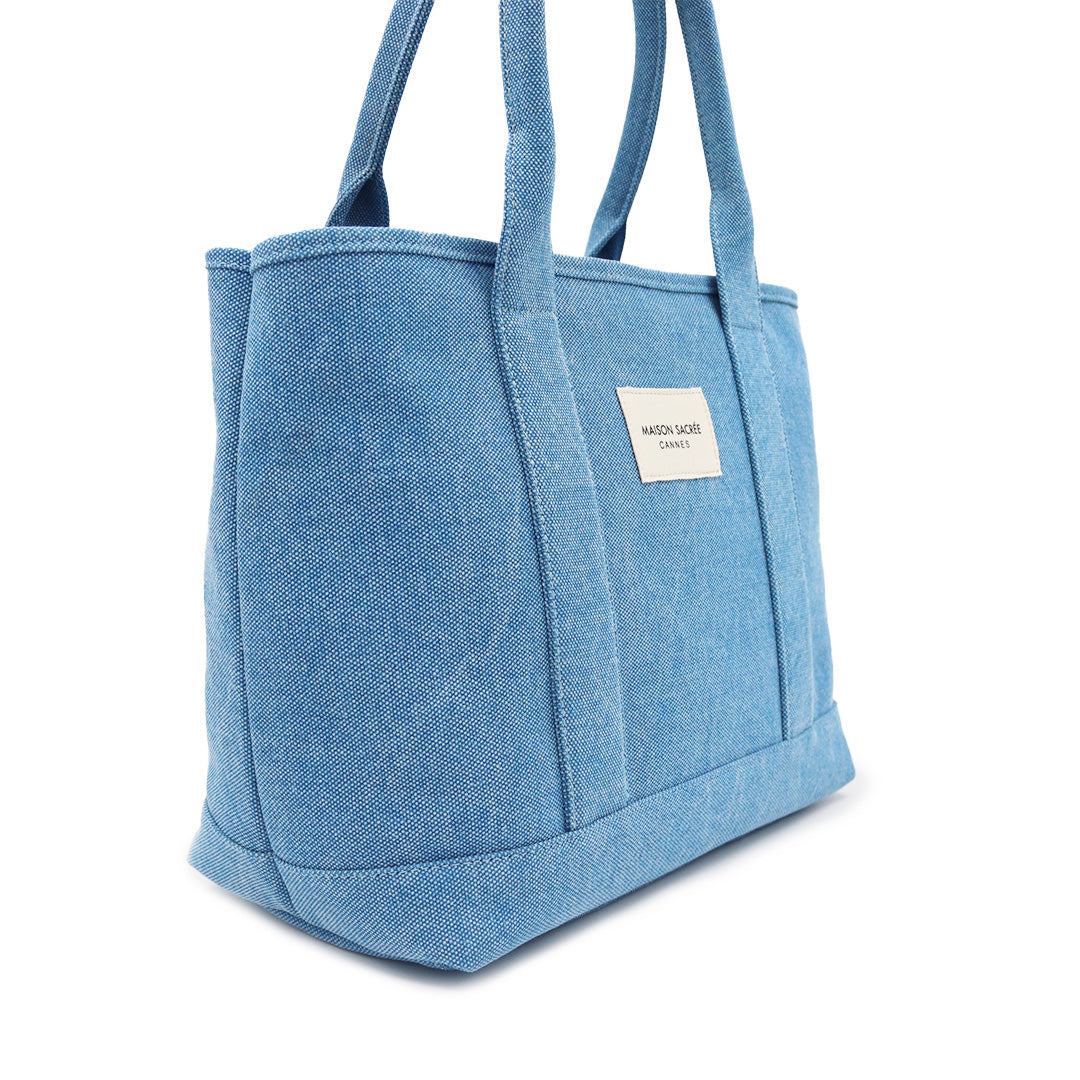 Maison Sacrée-Miramar Denim Large Shoulder Bag-Omuz Çantası-4-Milagron.com