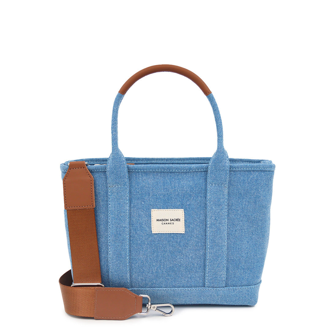 Maison Sacrée-Miramar Denim Mini Shoulder Bag-Omuz Çantası-1-Milagron.com