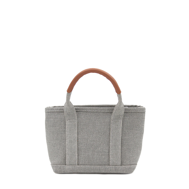 Maison Sacrée-Miramar Grey Extra Mini Shoulder Bag-Omuz Çantası-3-Milagron.com