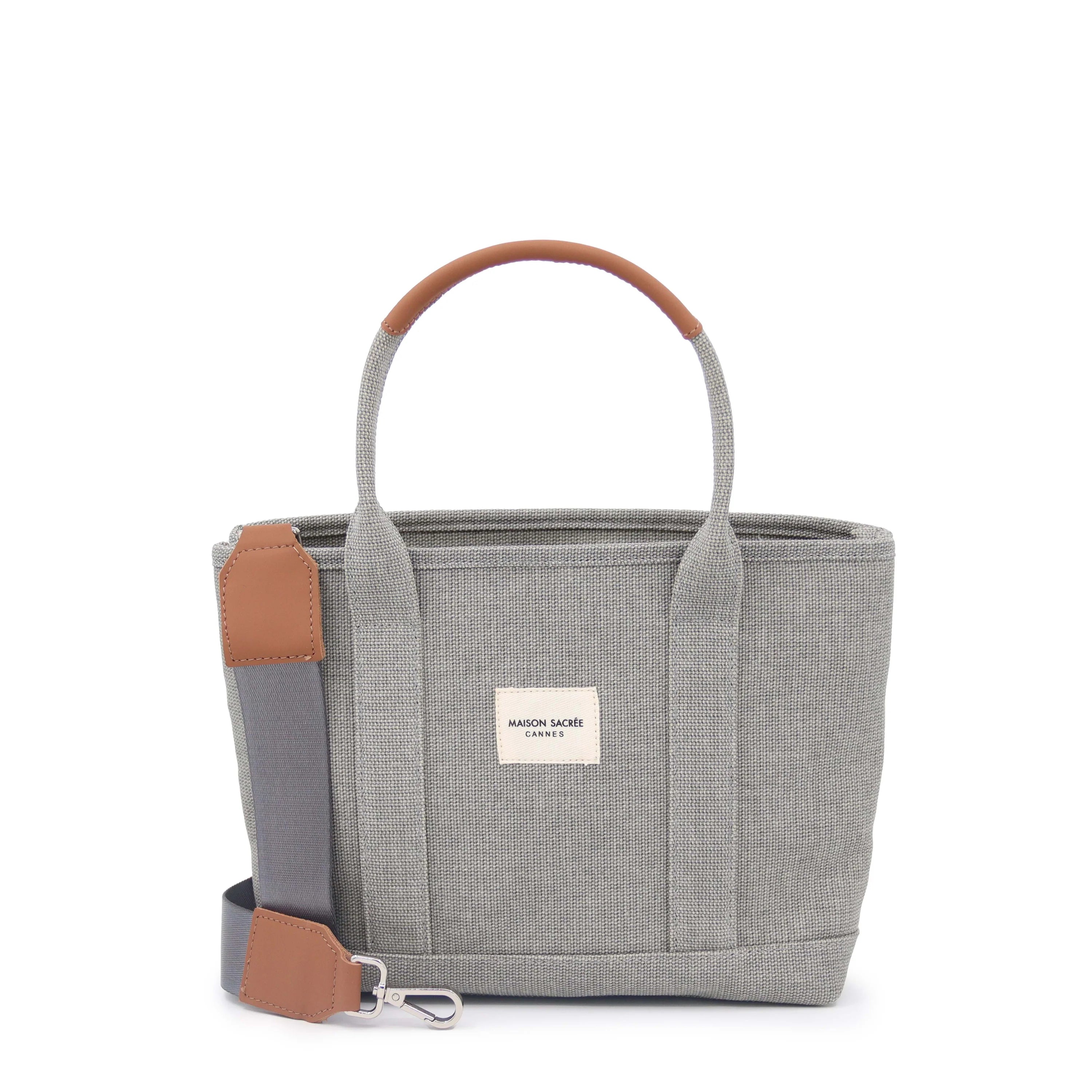 Maison Sacrée-Miramar Grey Mini Shoulder Bag-Omuz Çantası-1-Milagron.com