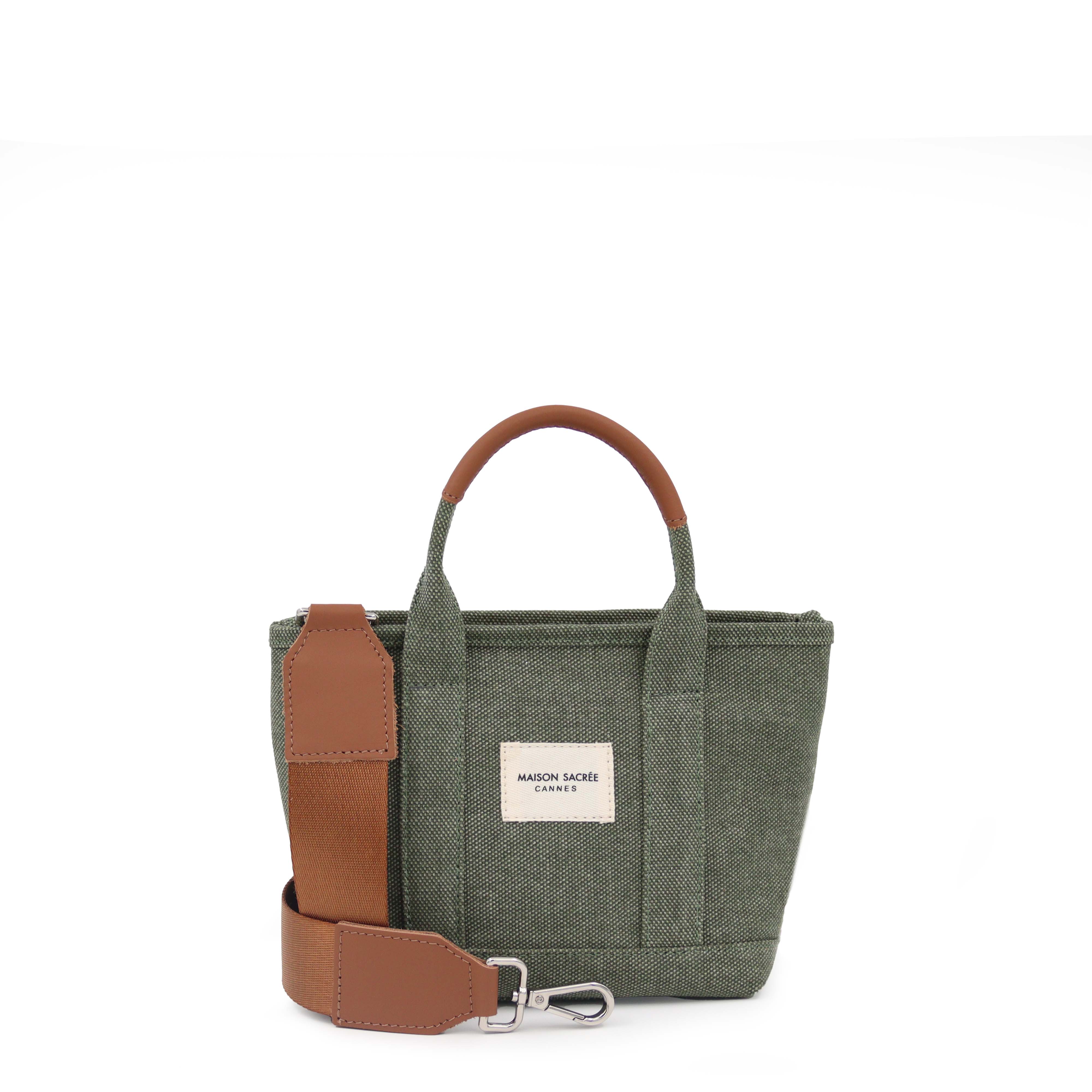 Maison Sacrée-Miramar Khaki Extra Mini Shoulder Bag-Omuz Çantası-1-Milagron.com