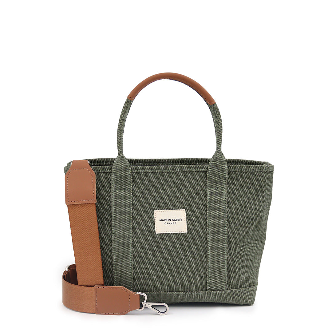 Maison Sacrée-Miramar Khaki Mini Shoulder Bag-Omuz Çantası-1-Milagron.com