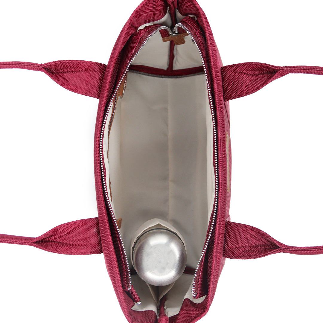 Maison Sacrée-Miramar Winter Bordo Large Kol Çantası-Omuz Çantası-3-Milagron.com