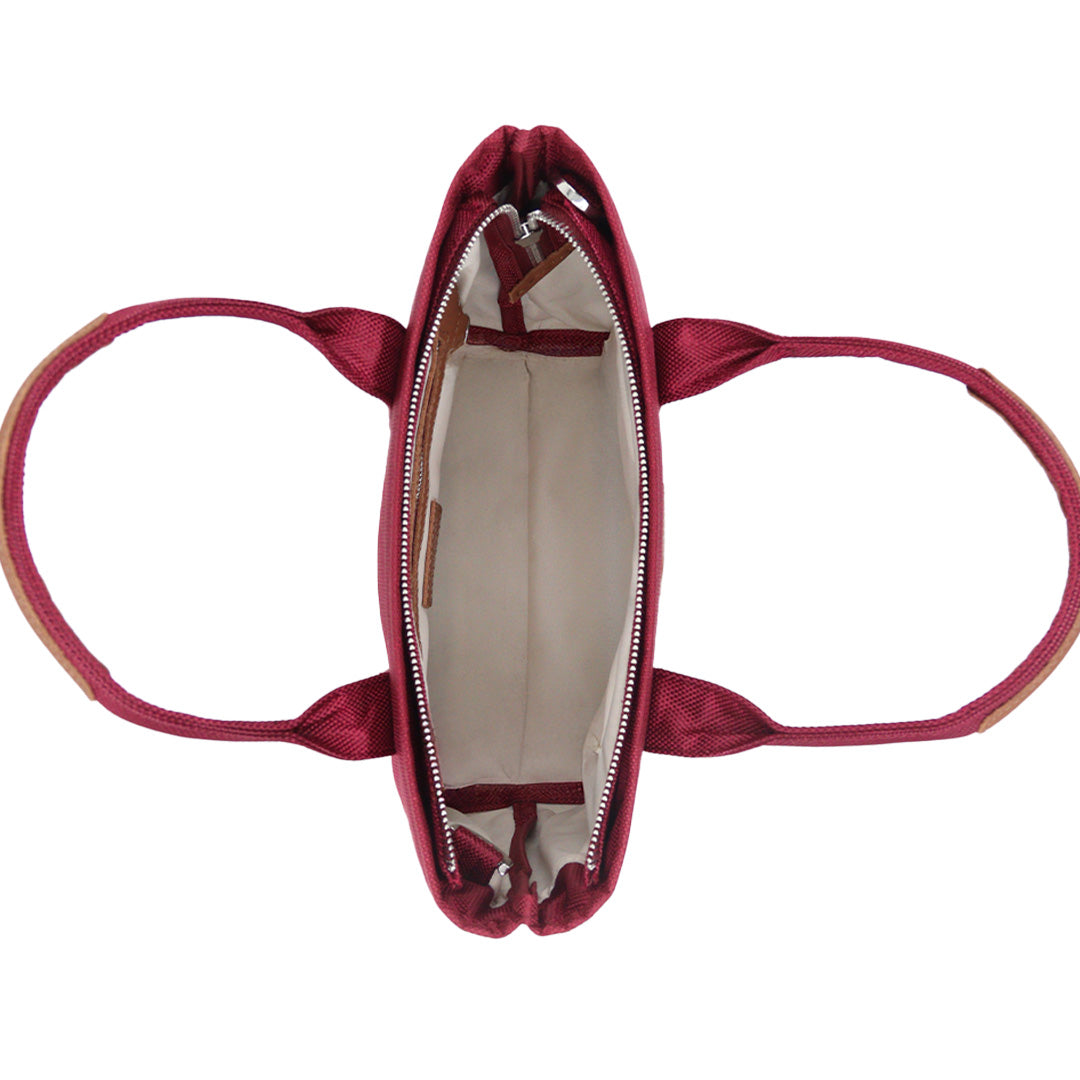 Maison Sacrée-Miramar Winter Bordo Mini Kol Çantası-Omuz Çantası-3-Milagron.com