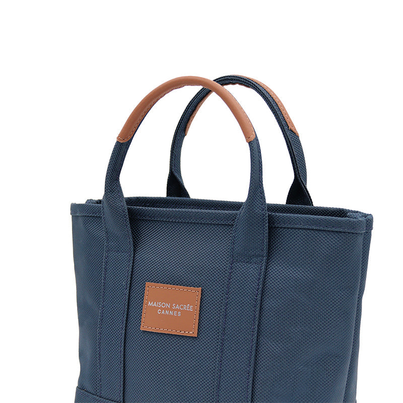 Maison Sacrée-Miramar Winter Navy Blue Extra Mini Shoulder Bag-Omuz Çantası-3-Milagron.com