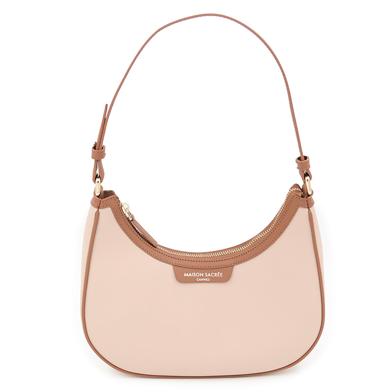 Maison Sacrée-Mirandole Beige Leather Shoulder Bag-Omuz Çantası-1-Milagron.com