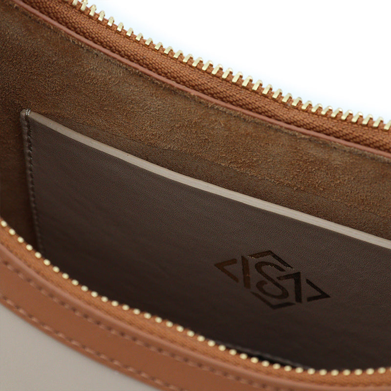 Maison Sacrée-Mirandole Beige Leather Shoulder Bag-Omuz Çantası-5-Milagron.com