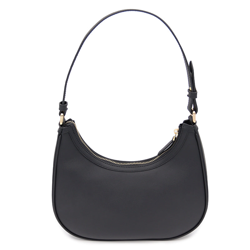 Maison Sacrée-Mirandole Black Leather Shoulder Bag-Omuz Çantası-3-Milagron.com