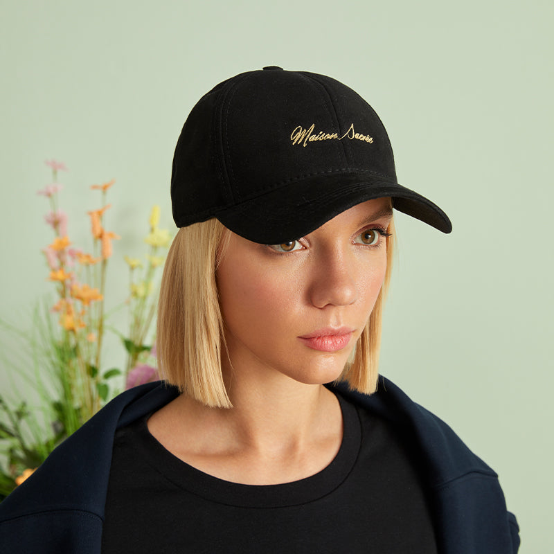 Maison Sacrée-Ms Bien Vivre Black Cap-Şapka-5-Milagron.com