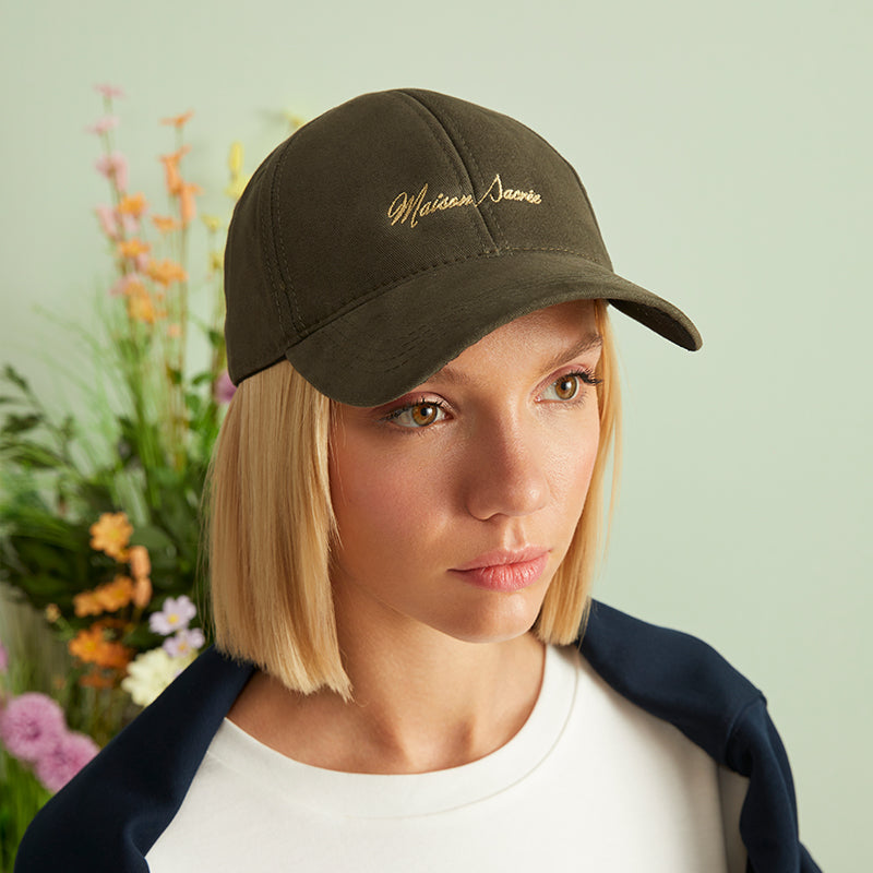Maison Sacrée-Ms Bien Vivre Khaki Cap-Şapka-5-Milagron.com