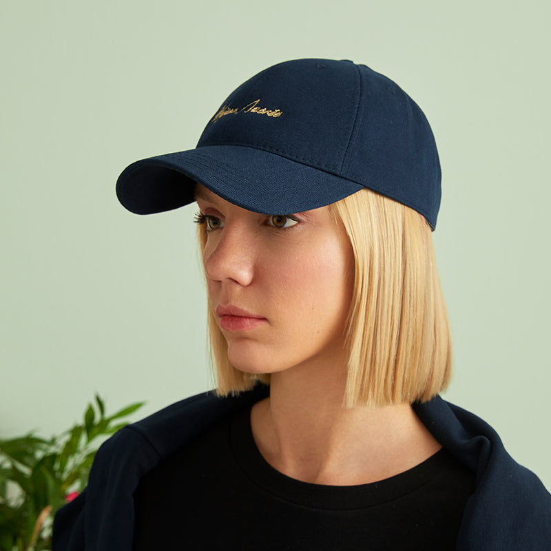 Maison Sacrée-Ms Bien Vivre Navy Blue Cap-Şapka-2-Milagron.com