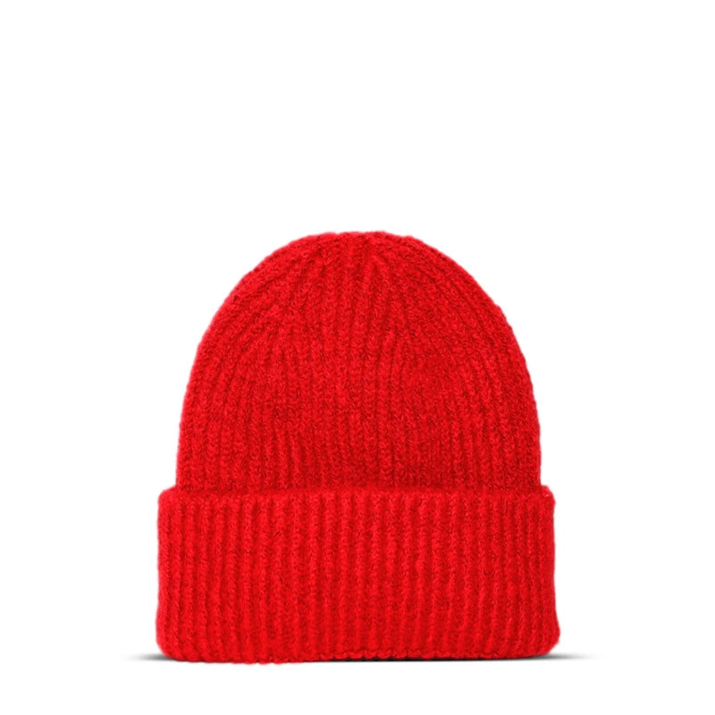 Maison Sacrée-Ms Red Knitted Beanie-Bere-2-Milagron.com