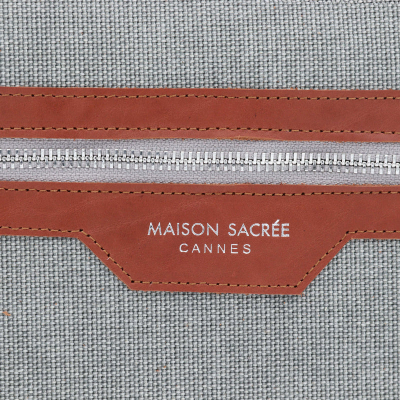 Maison Sacrée-èze Grey Canvas 15" 16" Laptop Sleeve-Laptop Çantası-6-Milagron.com
