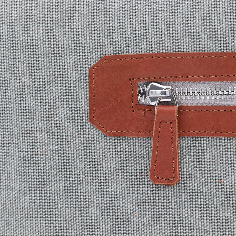 Maison Sacrée-èze Grey Canvas 15" 16" Laptop Sleeve-Laptop Çantası-7-Milagron.com