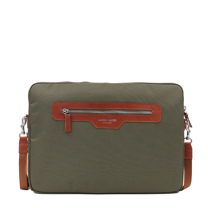 Maison Sacrée-èze Khaki 15" 16" Laptop Sleeve-Laptop Çantası-1-Milagron.com