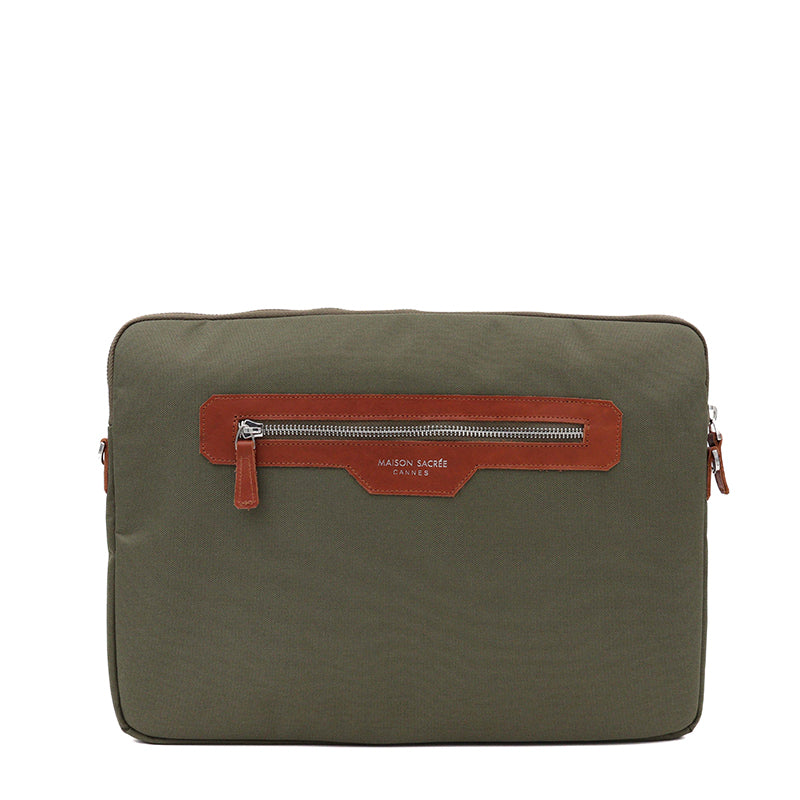 Maison Sacrée-èze Khaki 15" 16" Laptop Sleeve-Laptop Çantası-3-Milagron.com