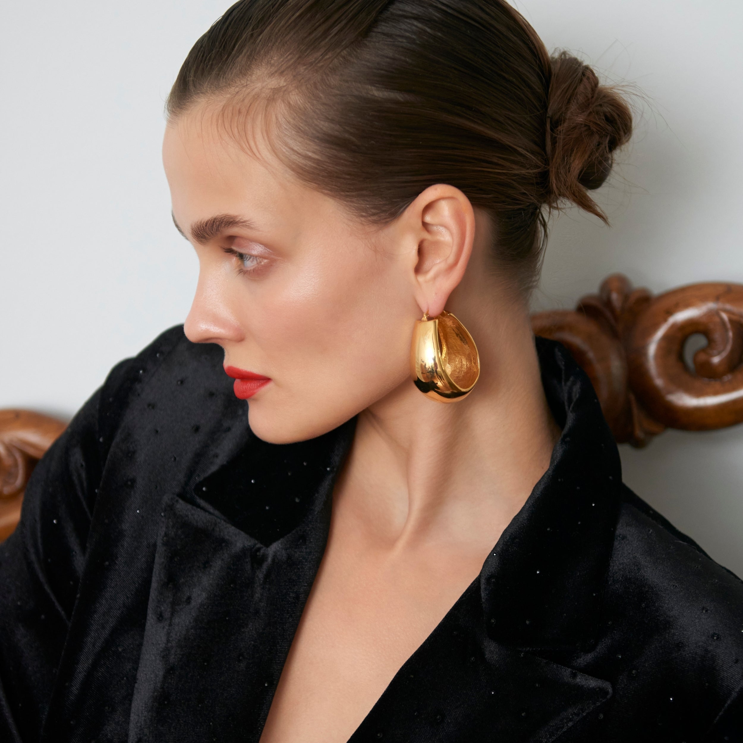Maison Soula-Adel Hoop Earrings-Earrings-4-Milagron.com
