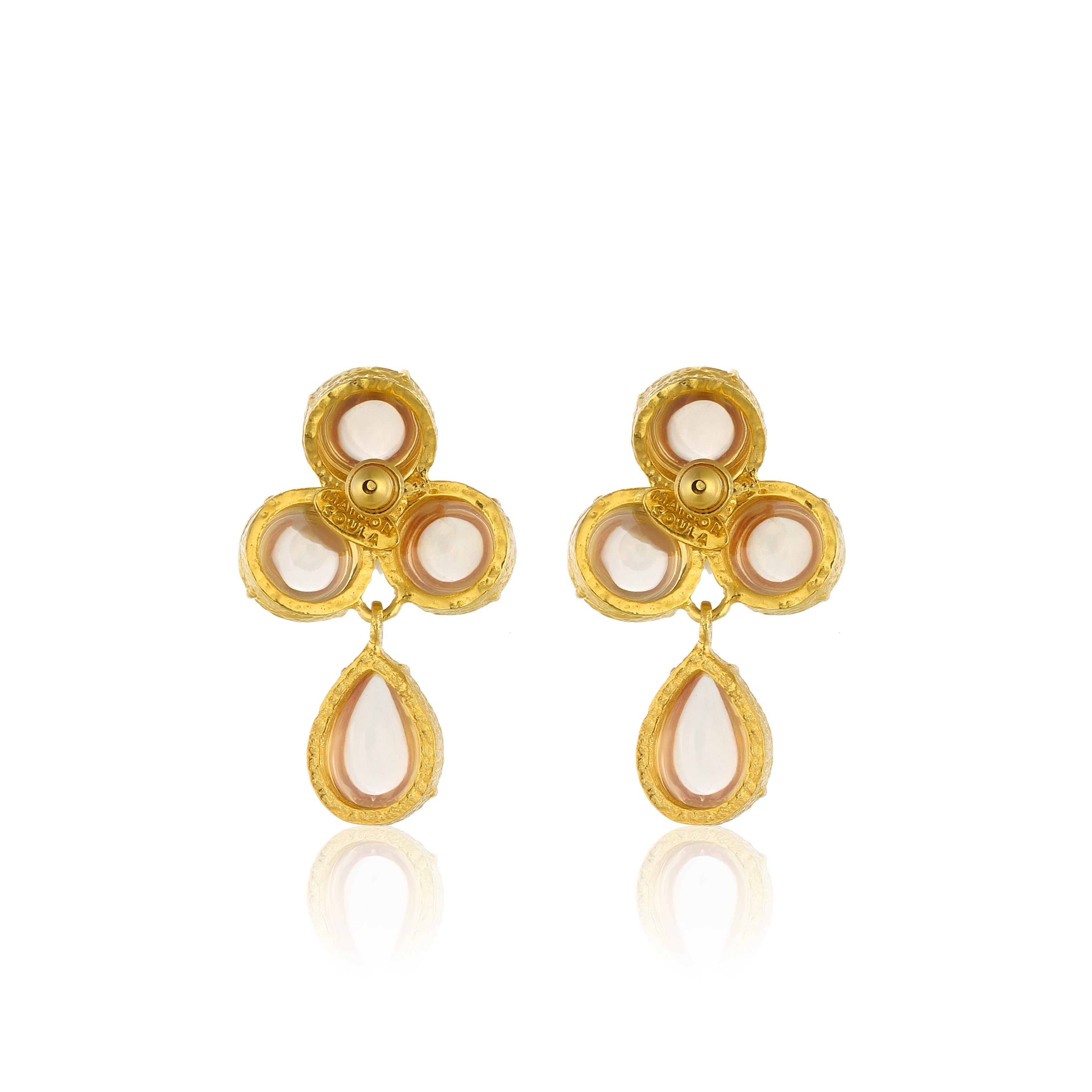 Maison Soula-Aqua Earrings Champagne-Earrings-3-Milagron.com