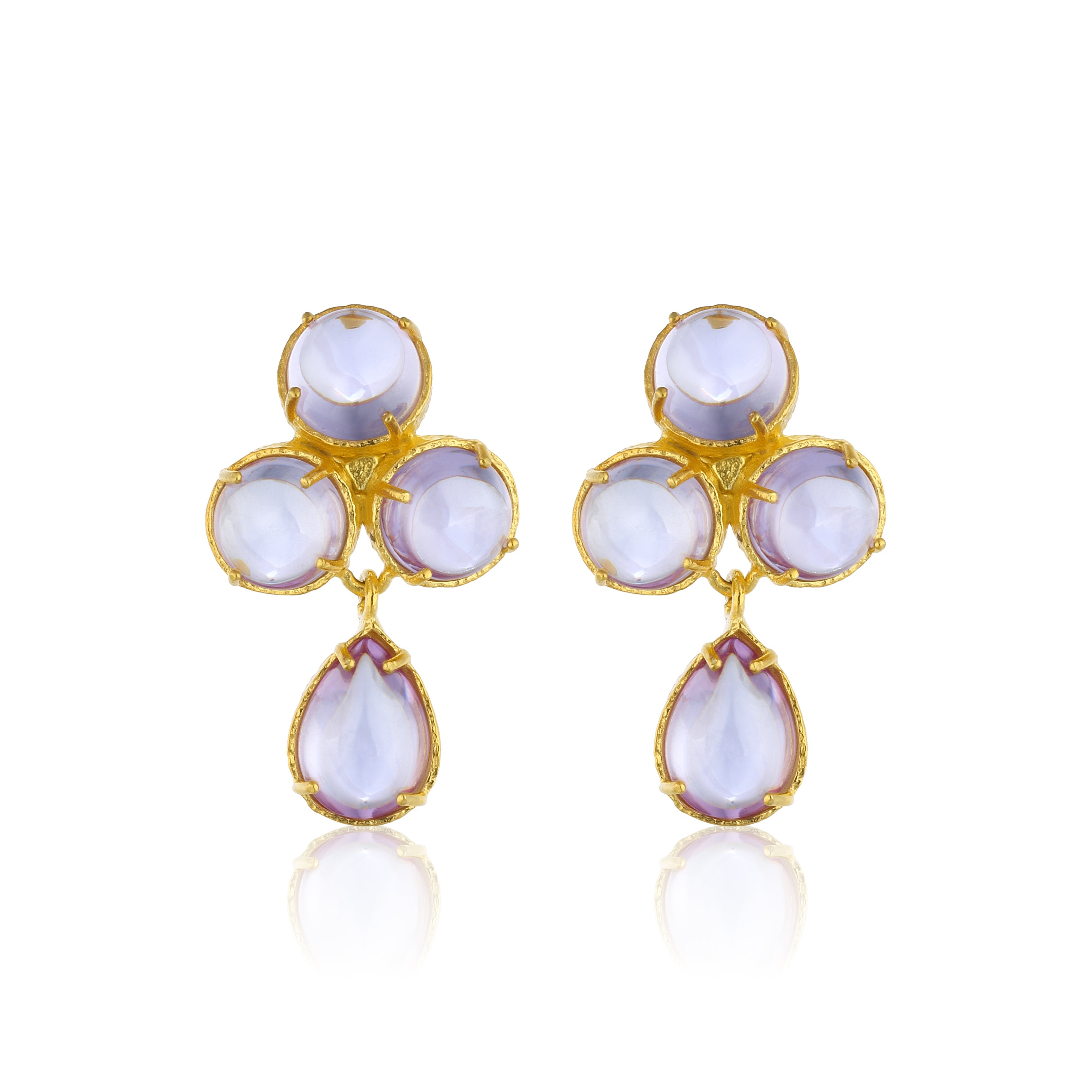 Maison Soula-Aqua Earrings Light Amethyst-Earrings-1-Milagron.com