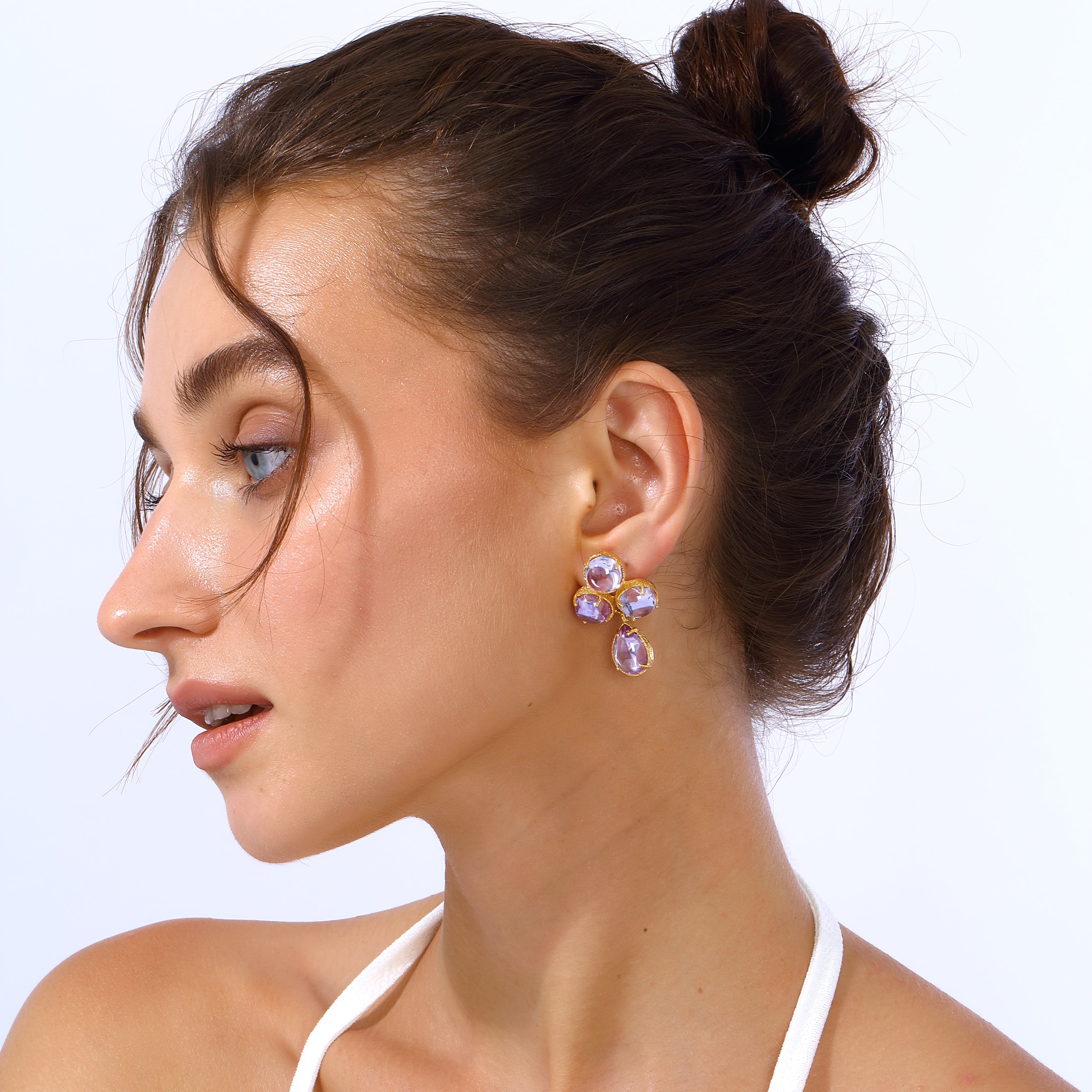 Maison Soula-Aqua Earrings Light Amethyst-Earrings-2-Milagron.com