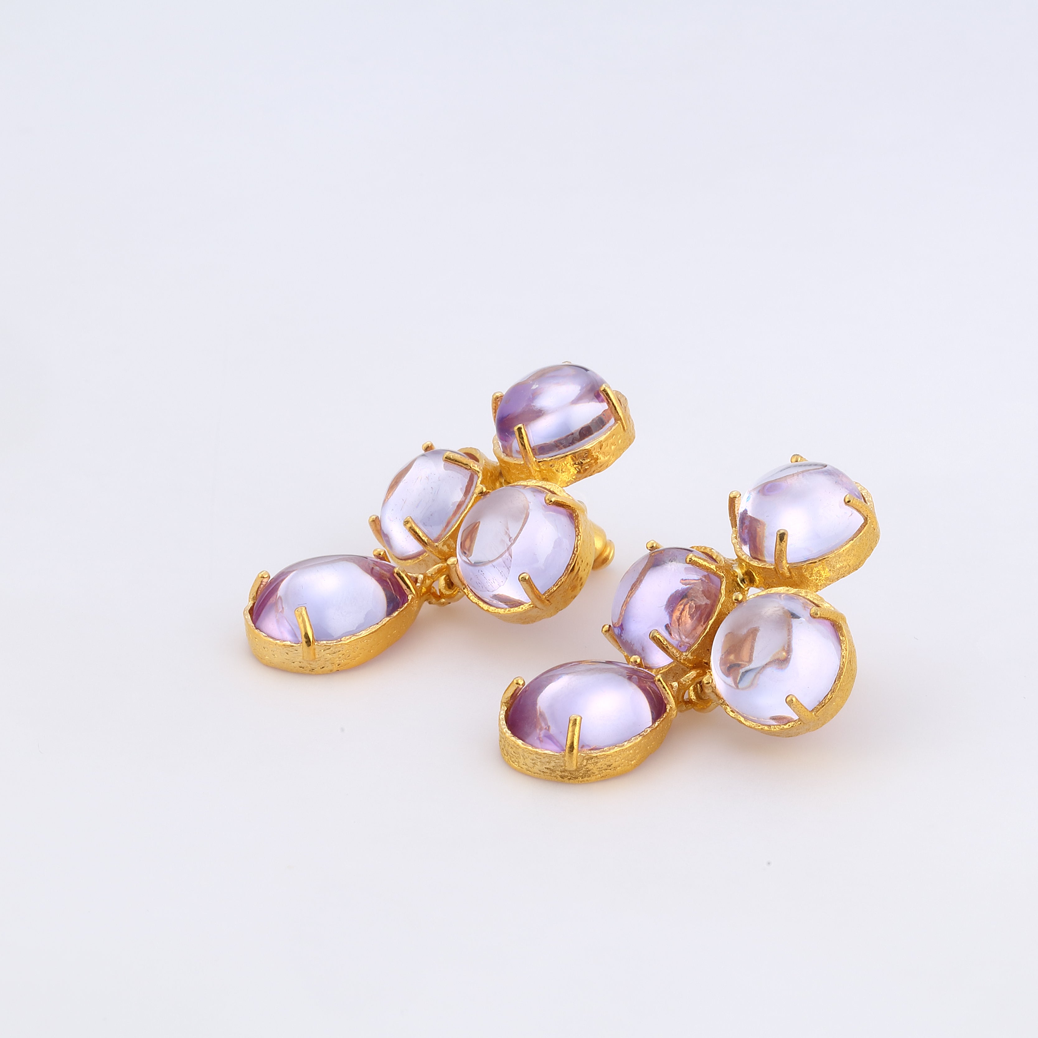 Maison Soula-Aqua Earrings Light Amethyst-Earrings-5-Milagron.com