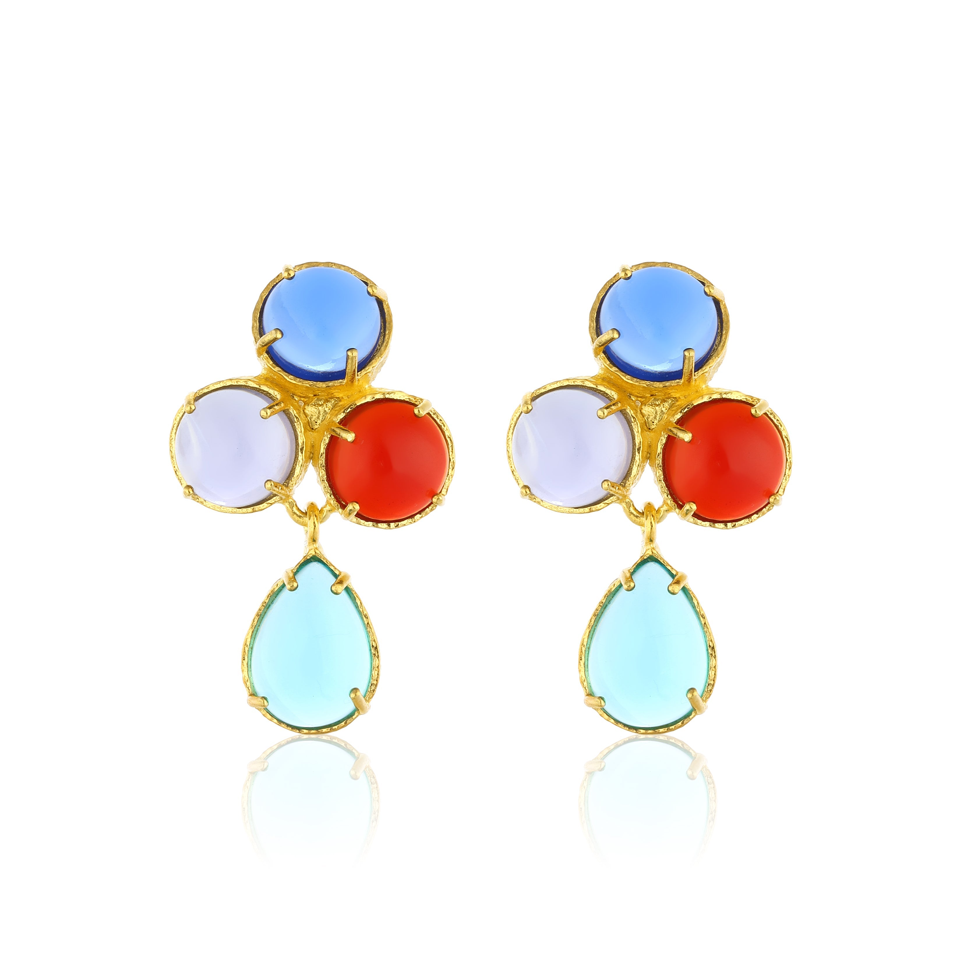 Maison Soula-Aqua Earrings Multicolor-Earrings-1-Milagron.com
