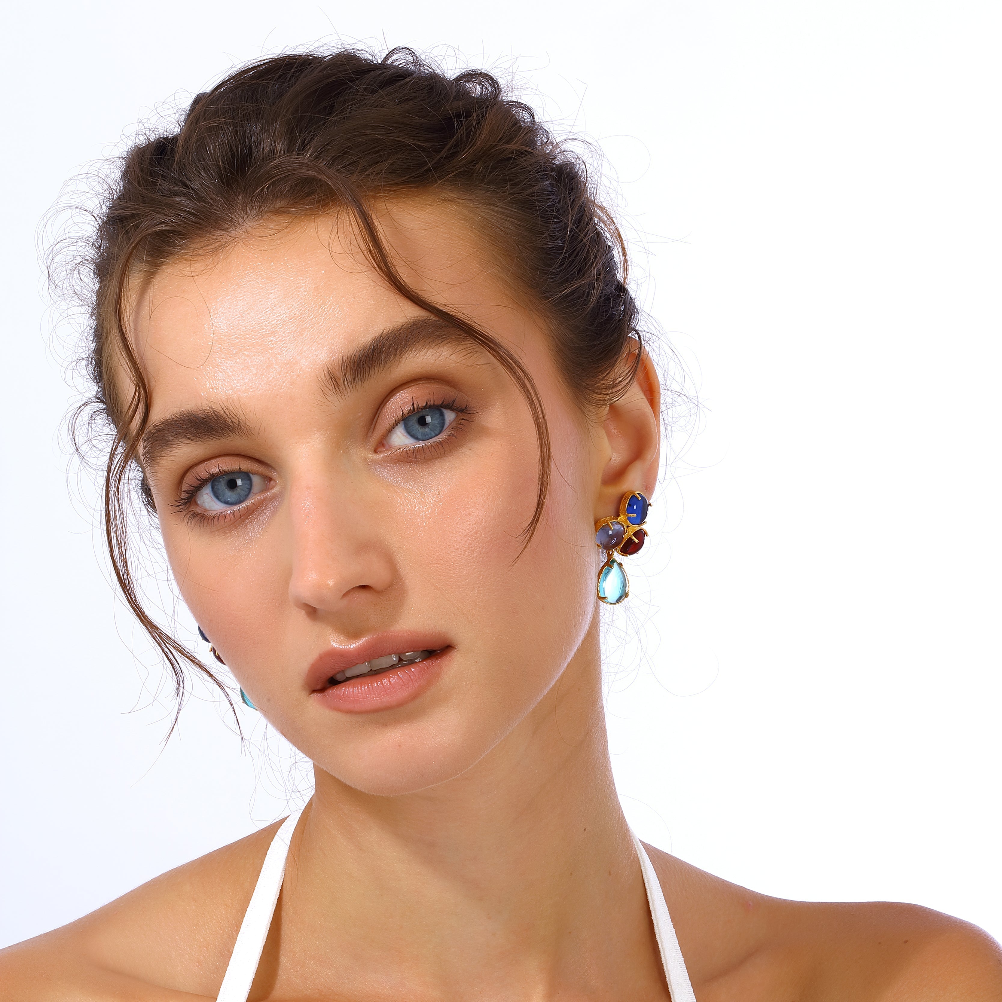 Maison Soula-Aqua Earrings Multicolor-Earrings-4-Milagron.com