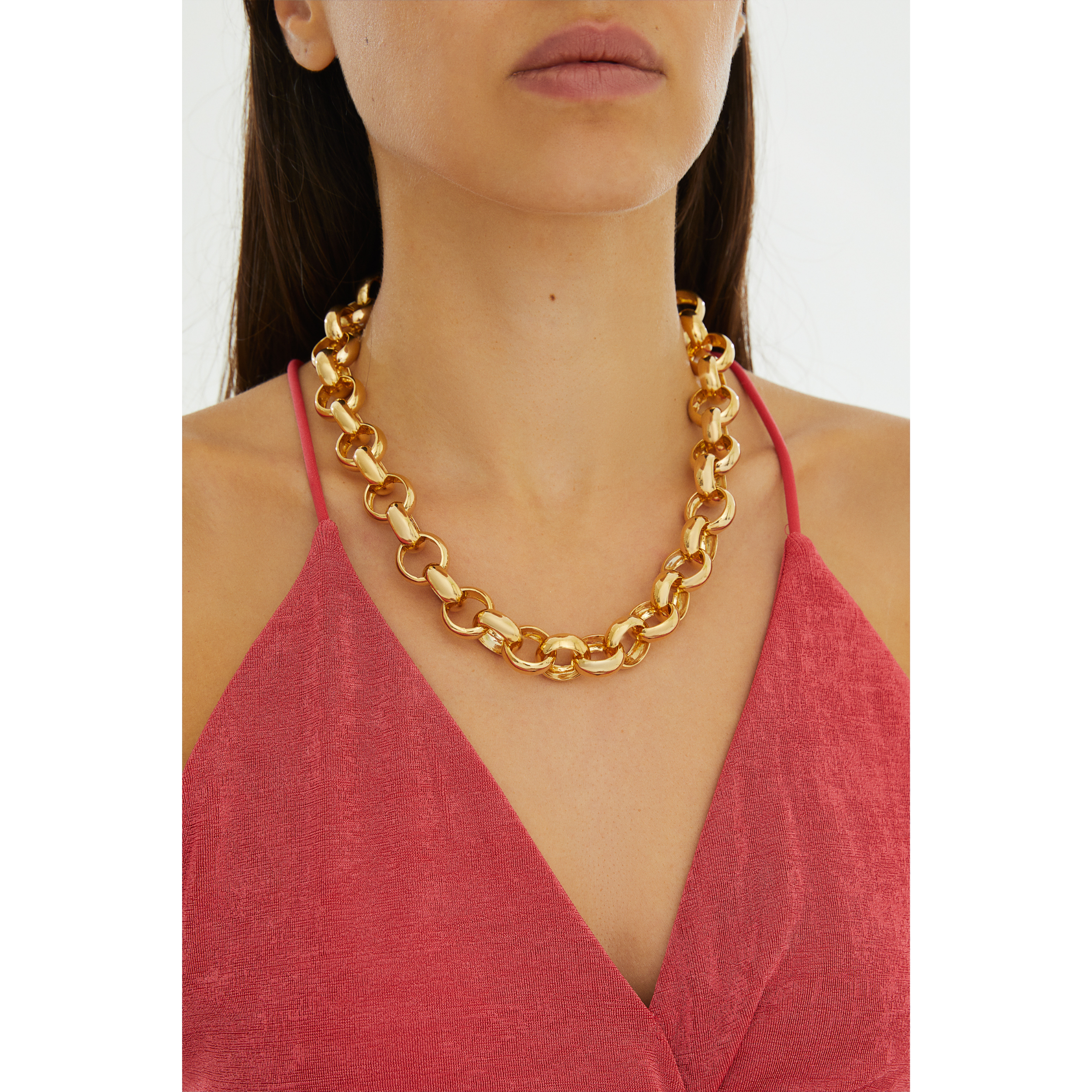 Maison Soula-Gaia Chain Necklace Large Chains-Necklace-4-Milagron.com