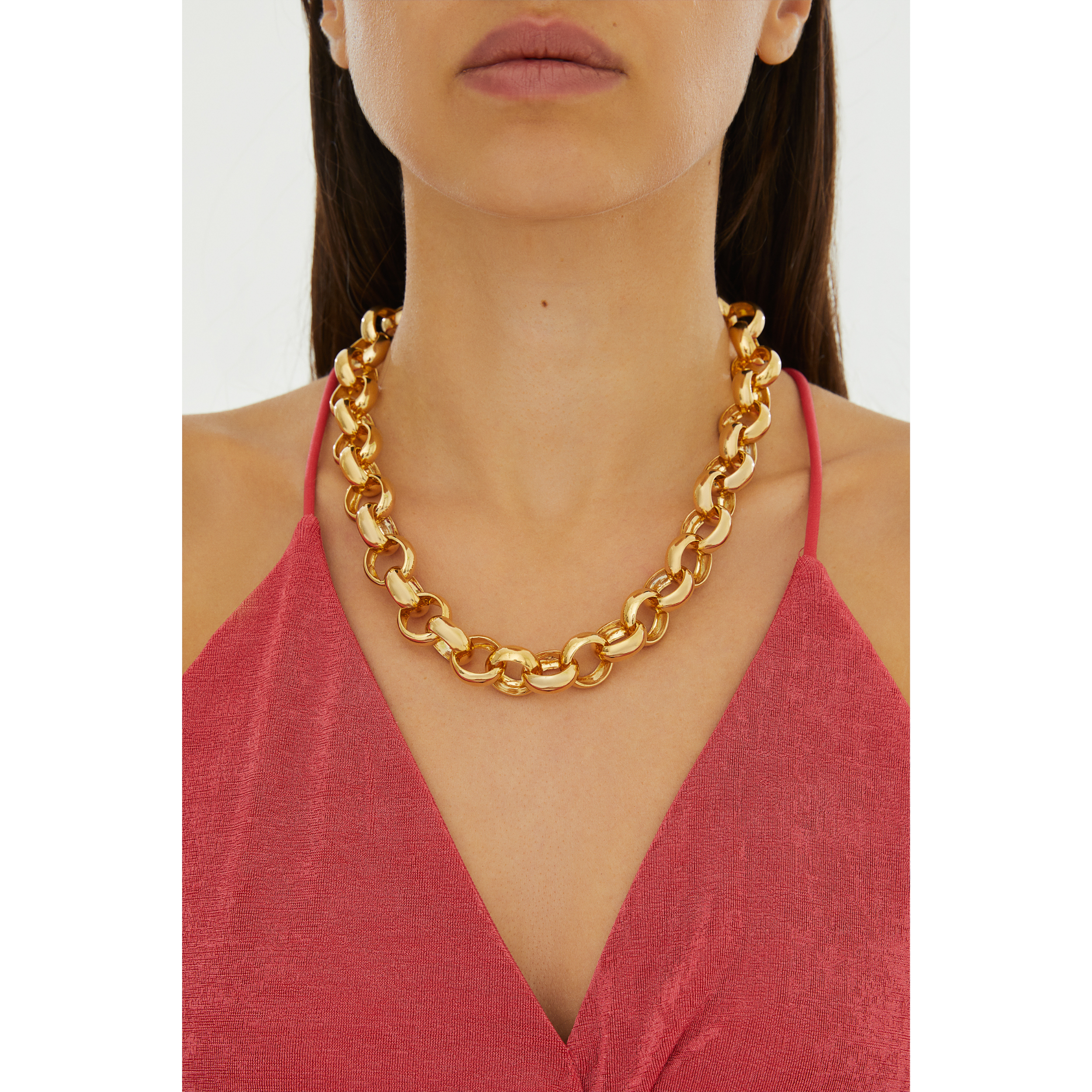 Maison Soula-Gaia Chain Necklace Large Chains-Necklace-5-Milagron.com