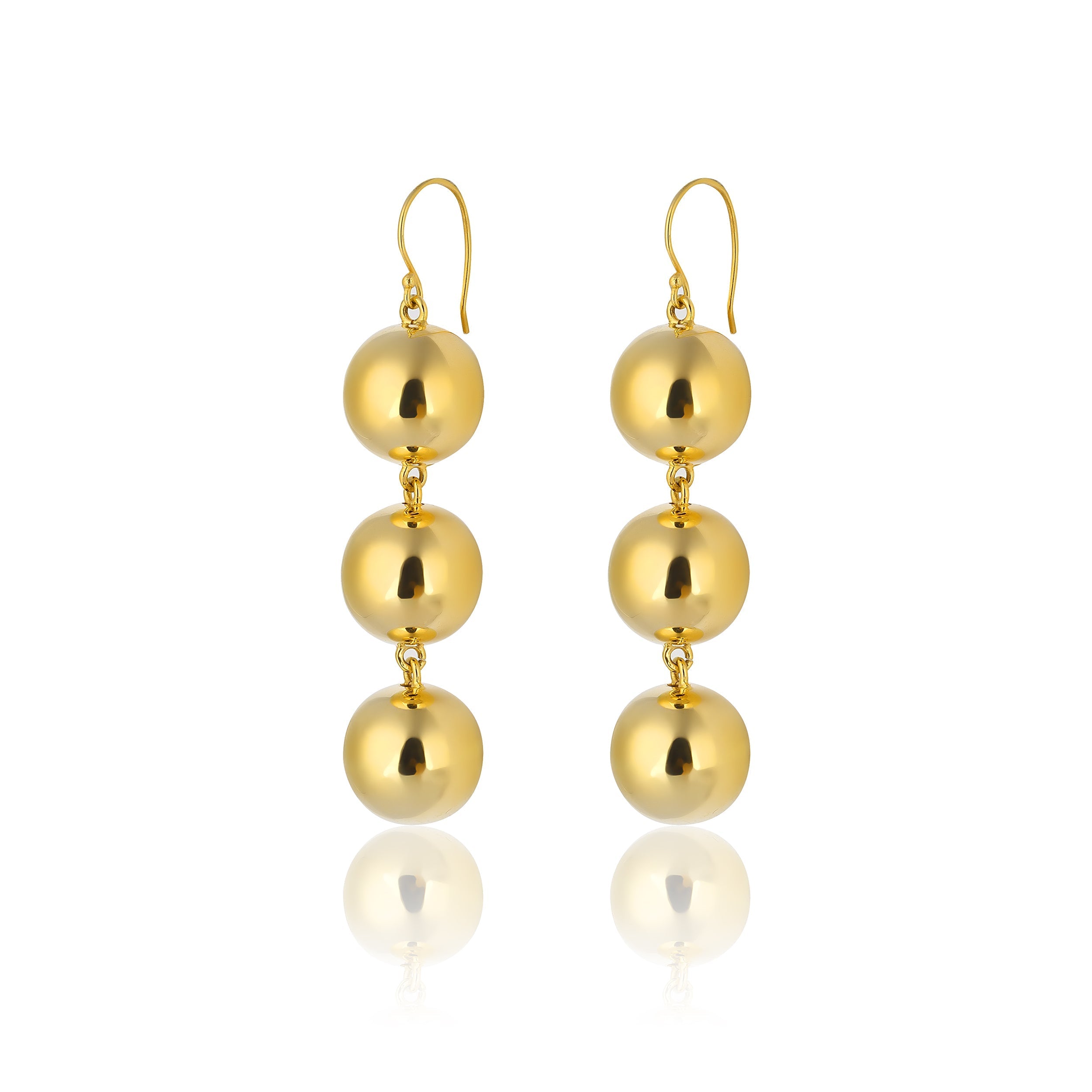 Maison Soula-Luna Ball Drop Earrings Medium Size Balls-Earrings-3-Milagron.com
