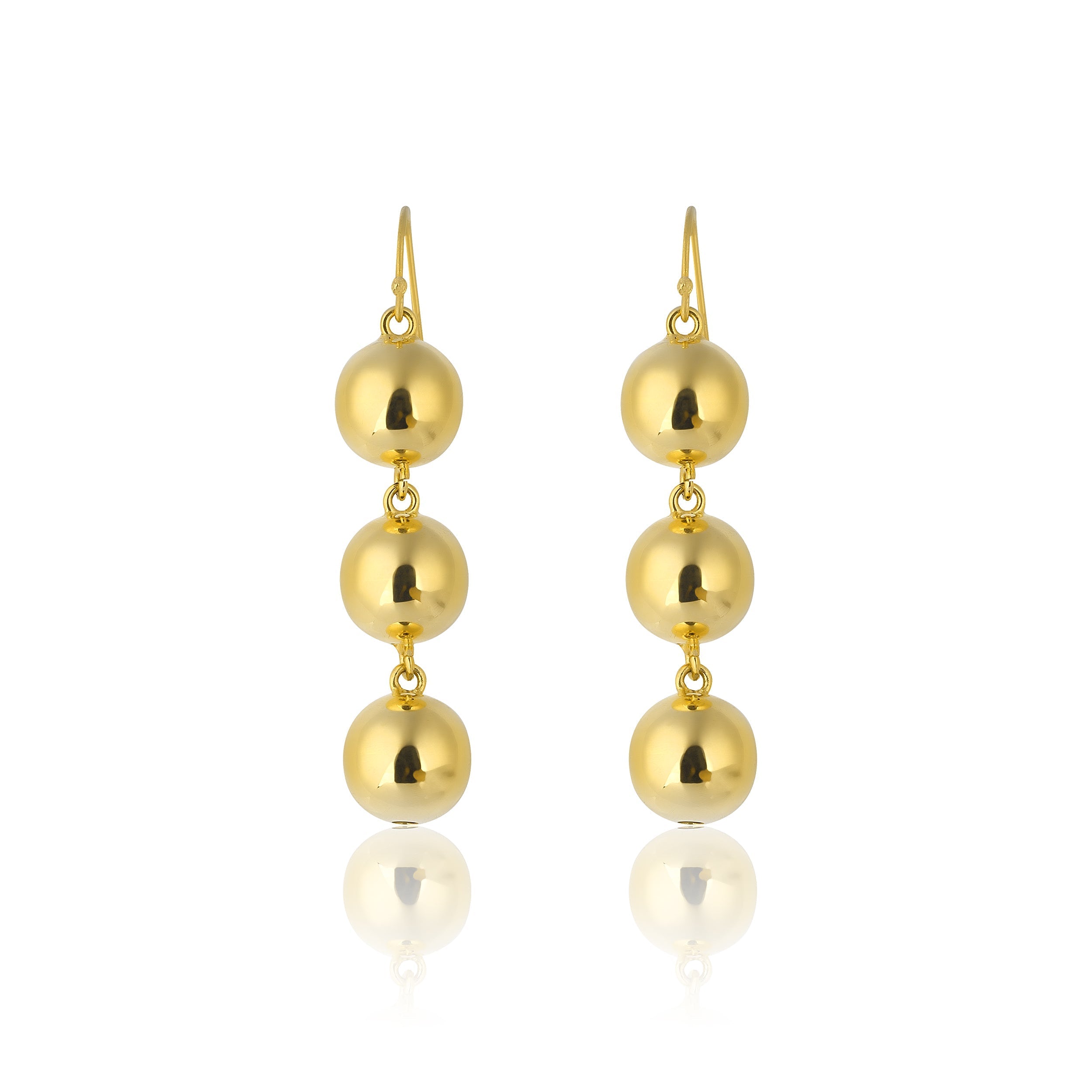 Maison Soula-Luna Ball Drop Earrings Small Size Balls-Earrings-1-Milagron.com