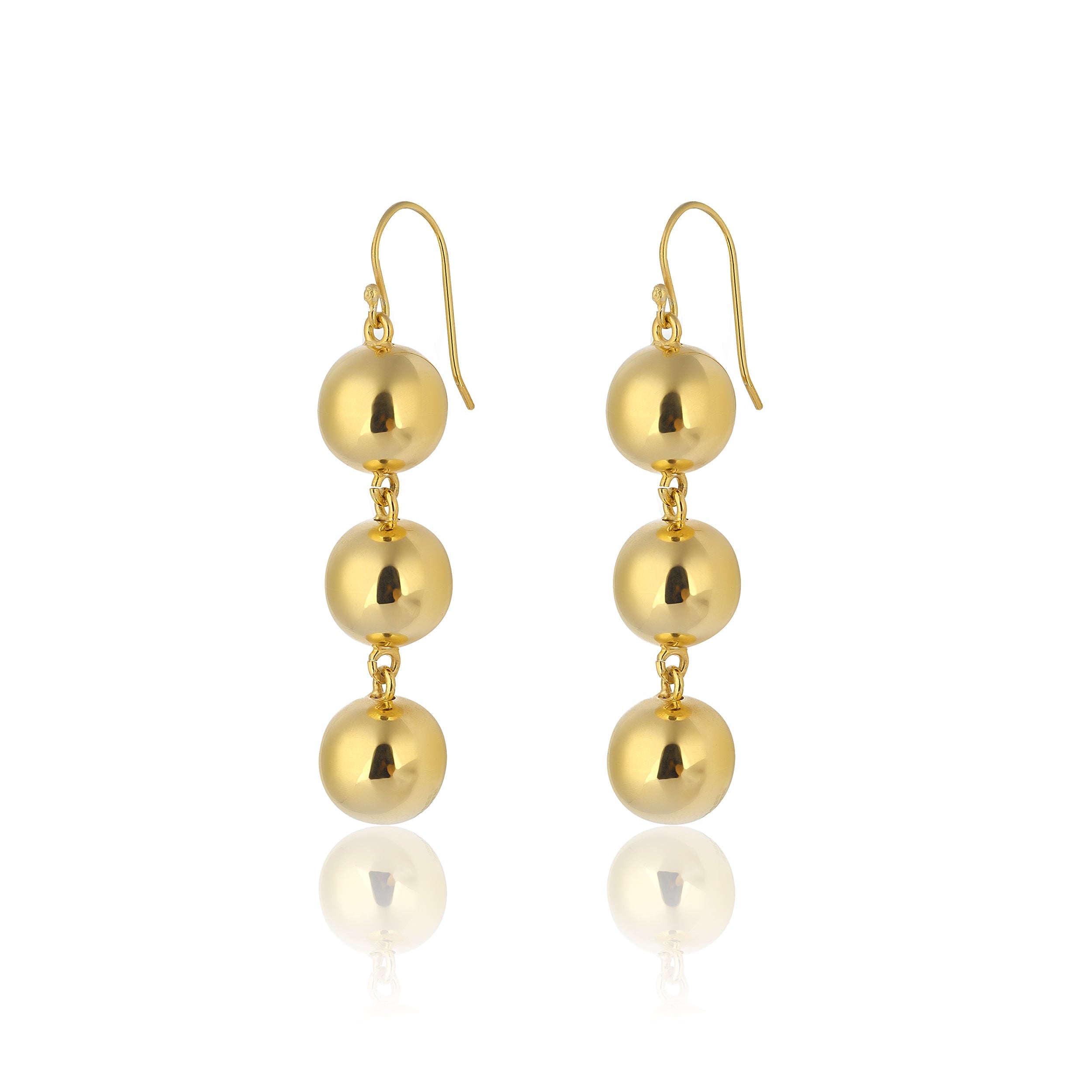 Maison Soula-Luna Ball Drop Earrings Small Size Balls-Earrings-3-Milagron.com
